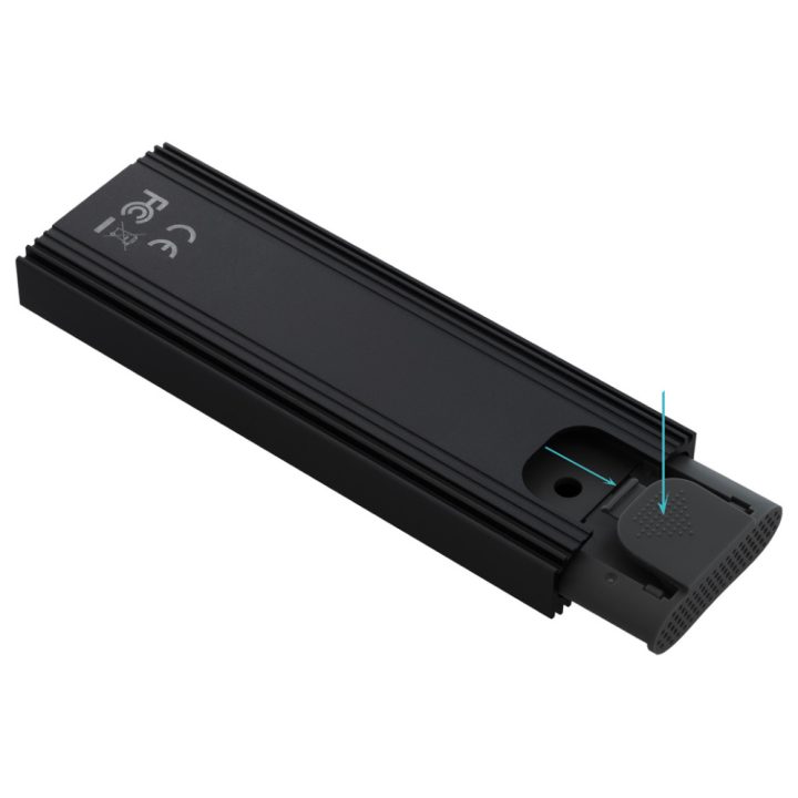 TooQ External Enclosure for M.2 NVMe PCIe SSD, Black