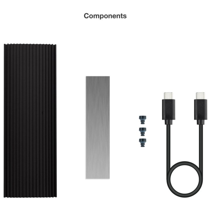 TooQ Caixa Externa para SSD M.2 NVMe PCIe, Preta