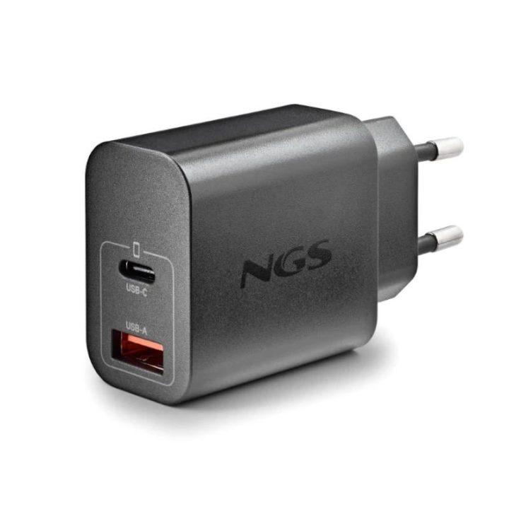 NGS ERA 20W BLACK Universal Black AC Fast Charging Indoor