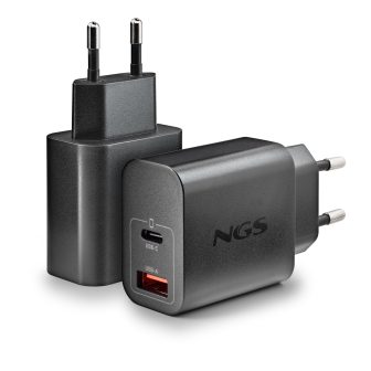 NGS ERA 30W BLACK Universal Black AC Fast Charging Indoor