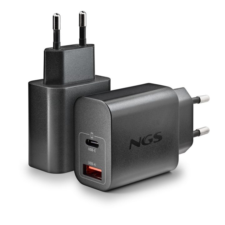 NGS ERA 30W BLACK Universal Black AC Fast Charging Indoor