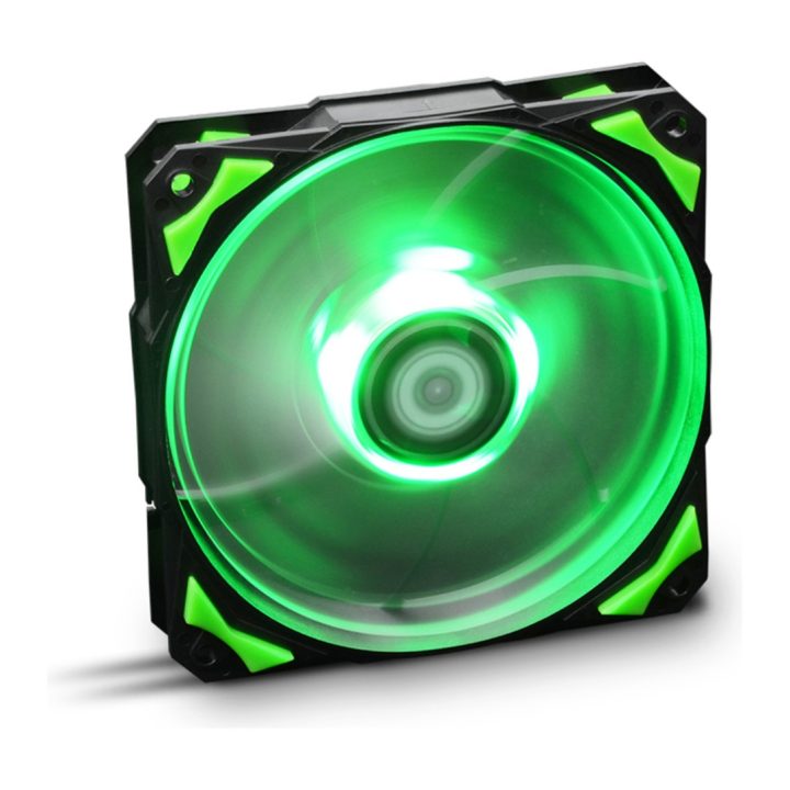 NOX hummer h-fan LED 120mm Case Fan Black Green LED (NXHUMMERF120LG)