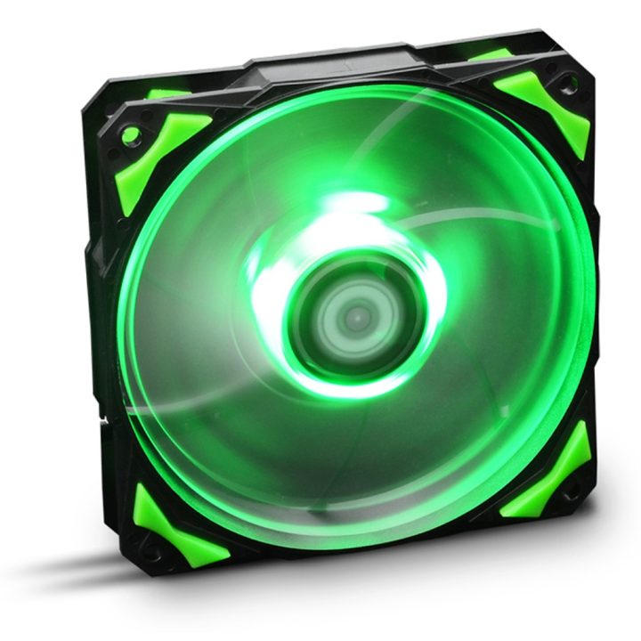 NOX hummer h-fan LED 120mm Case Fan Black Green LED (NXHUMMERF120LG)