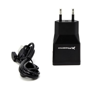 Phoenix technologies Carregador USB 5V 2 saídas 2A com cabo micro USB