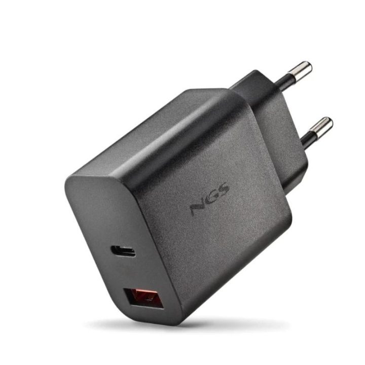 NGS ERA 30W BLACK Universal Black AC Fast Charging Indoor