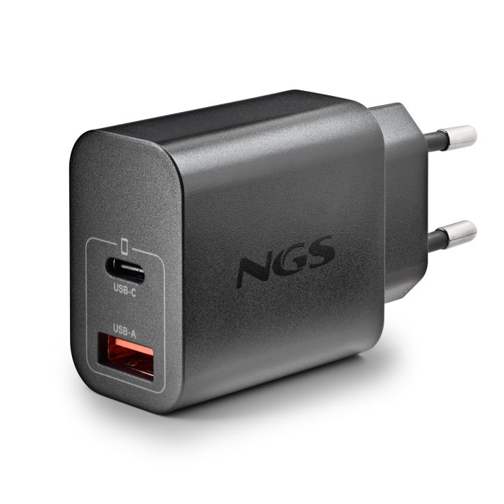 NGS ERA 30W BLACK Universal Black AC Fast Charging Indoor