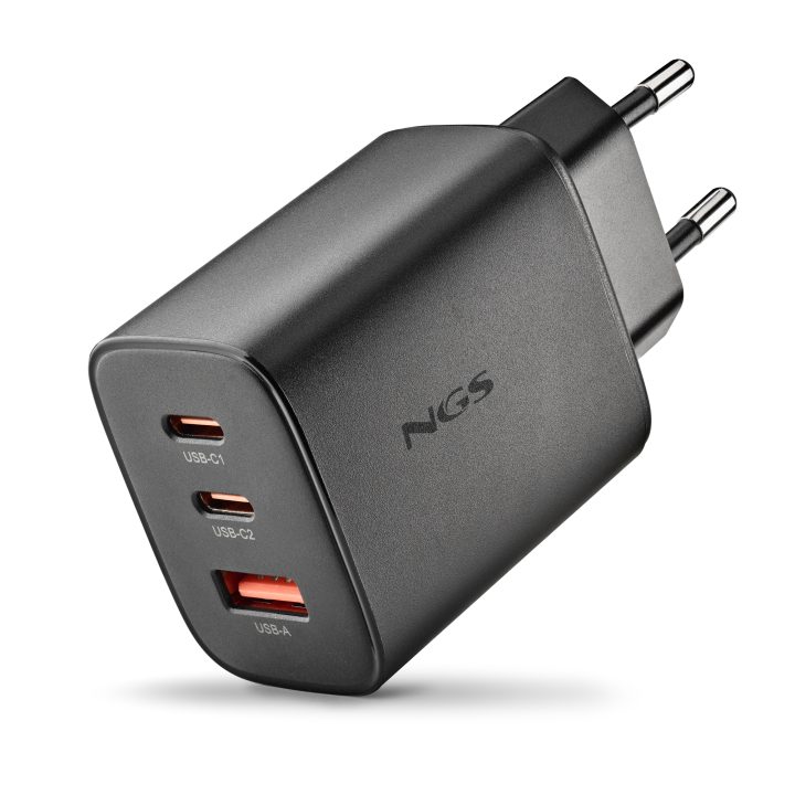 NGS ERA 65W BLACK Universal Black AC Fast Charging Indoor