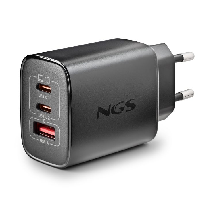 NGS ERA 65W BLACK Universal Black AC Fast Charging Indoor