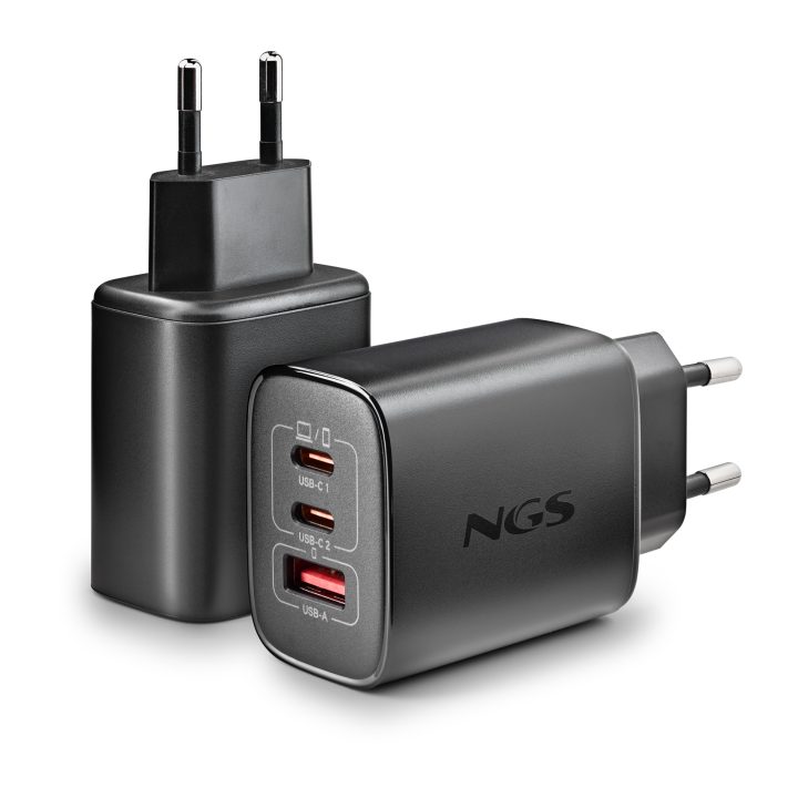 NGS ERA 65W BLACK Universal Black AC Fast Charging Indoor