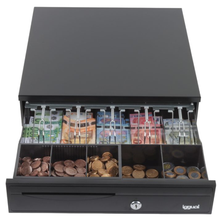 iggual IRON-30 Cash Drawer 42cm 5+5 Black