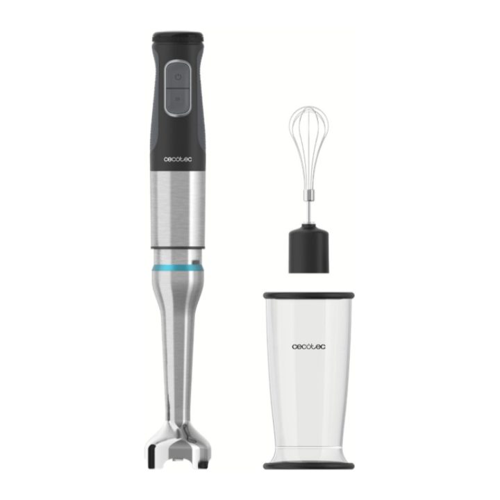 Cecotec 03960 liquidificador de imersão 1200 W Preto, Aço inoxidável