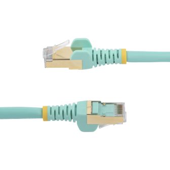 StarTech.com 10m Aqua CAT6a Ethernet Cable - 10 Gigabit Shielded RJ45…