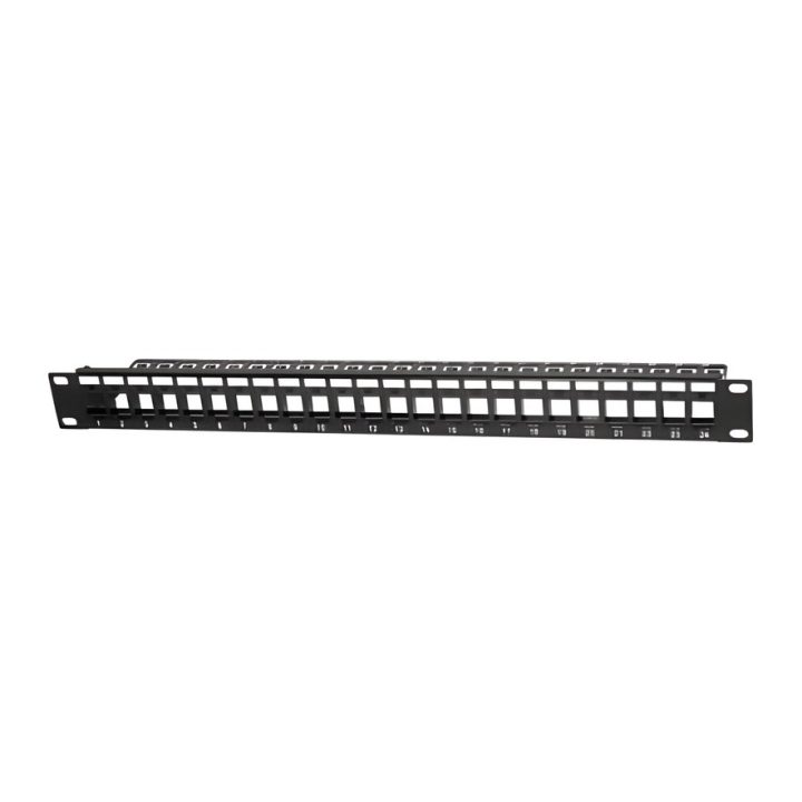 Patch panel Pepegreen 24 portas cat 6 UTP vazio (PAT-06024-BLANK)