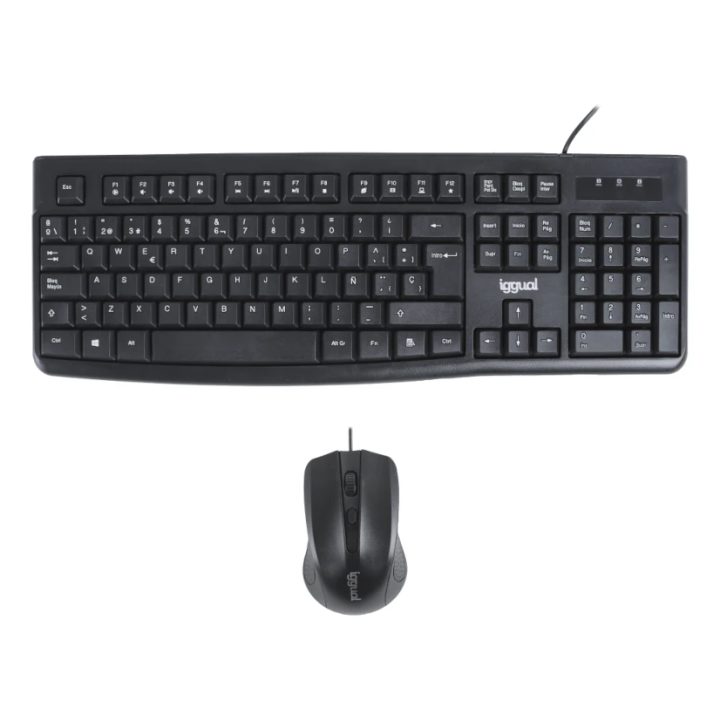 iggual Kit teclado y ratón CMK-BUSINESS2 negro · Teclado inglés
