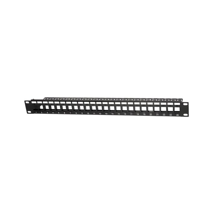 Patch panel Pepegreen 24 portas cat 6 UTP vazio (PAT-06024-BLANK)