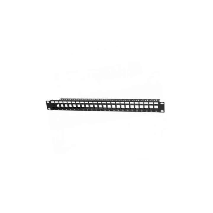 Patch panel Pepegreen 24 portas cat 6 UTP vazio (PAT-06024-BLANK)