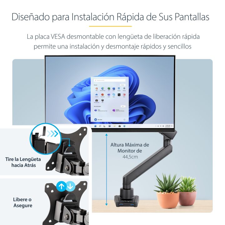 StarTech.com Braço de Secretária para Ecrã - Suporte VESA para…