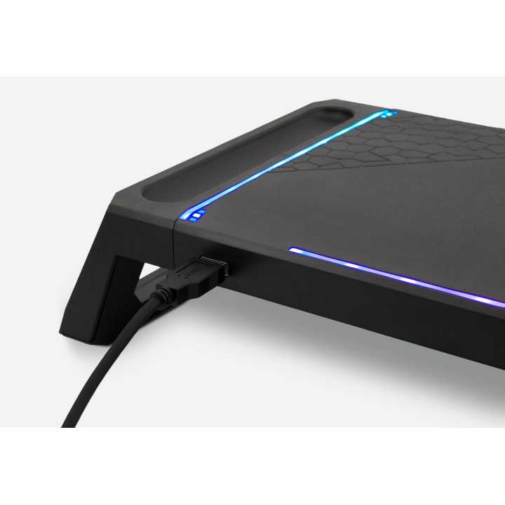 Deep Gaming DEEPGAMING Monitor Stand with 4USB Hub + RGB Lighting