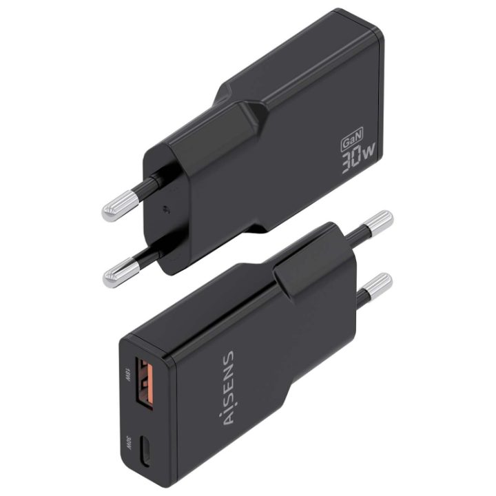 AISENS ASCH-30W2P047-BK carregador de dispositivo móvel Câmara…