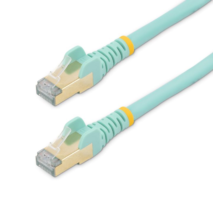 StarTech.com 10m Aqua CAT6a Ethernet Cable - 10 Gigabit Shielded RJ45…