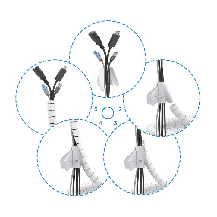 AISENS A151-0918 organizador de cabos Universal Passa-cabos Branco 1…