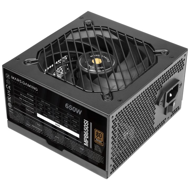 Mars Gaming MPB650SI, Fonte de Alimentação PC ATX 650W, 7 Anos de…