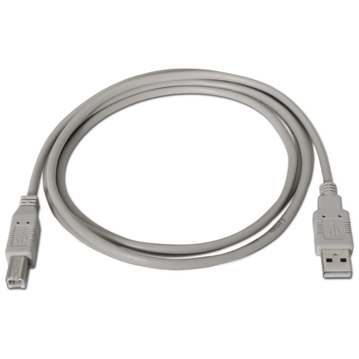 AISENS A101-0001 cabo USB USB 2.0 1 m USB A USB B Bege