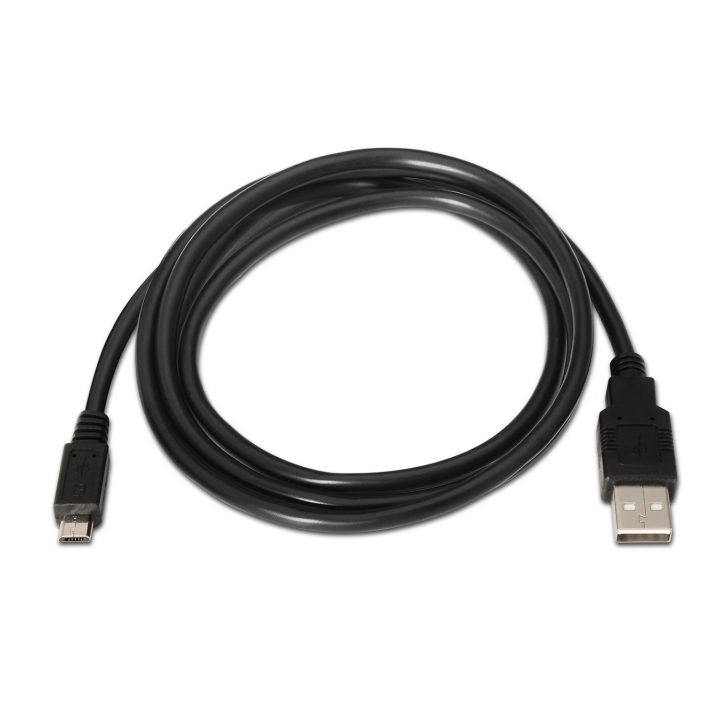 AISENS A101-0027 USB Cable USB 2.0 0.8 m USB A Micro-USB B Black