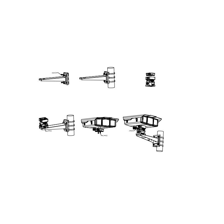 3012: Dahua wall mount bracket made of steel supports up to 30 kg…