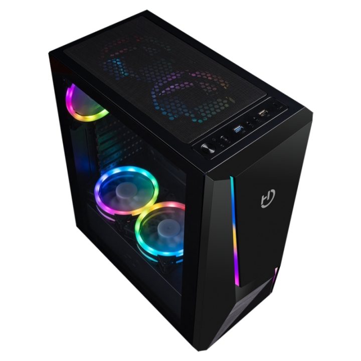 Gabinete de secretária Hiditec V20 PRO ARGB Preto