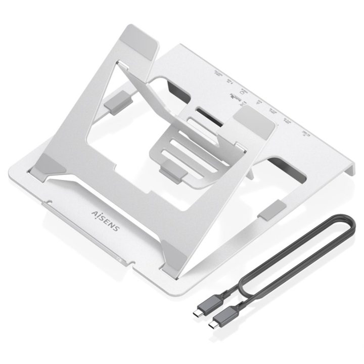 AISENS Adjustable Desktop Stand for Laptop / Tablet with 7-in-1 USB-C…