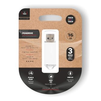 TECH ONE TECH Basic Pen Drive 16 GB USB 2.0 Branco (TEC3005-16)