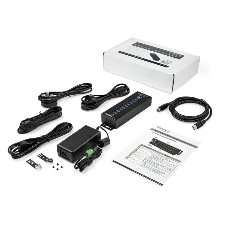 StarTech.com Hub Concentrador USB de 10 Portas com Adaptador de…