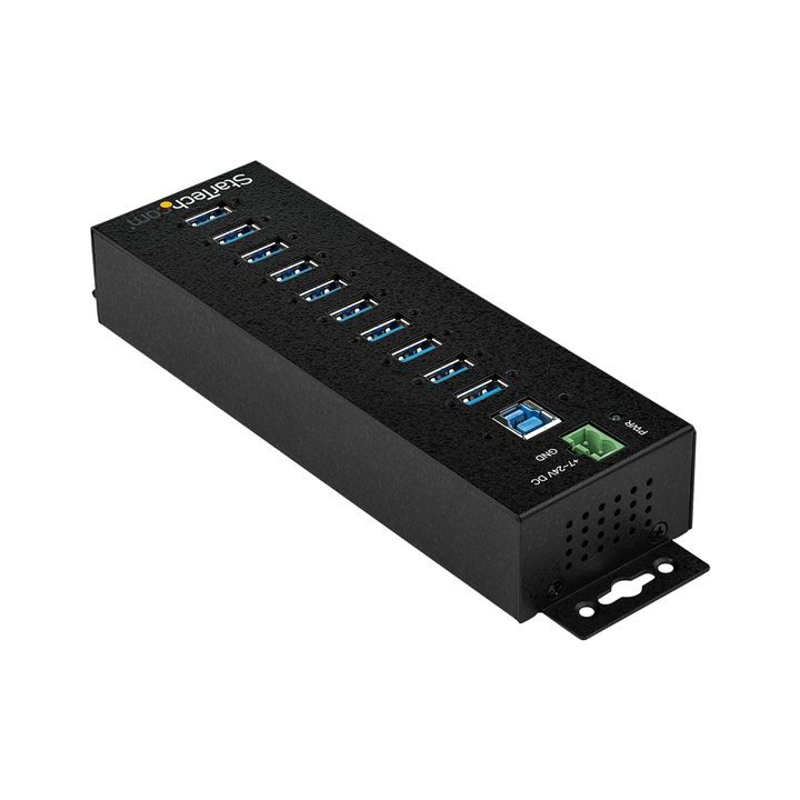 StarTech.com 10-Port USB Hub with Power Adapter - 350W Surge…