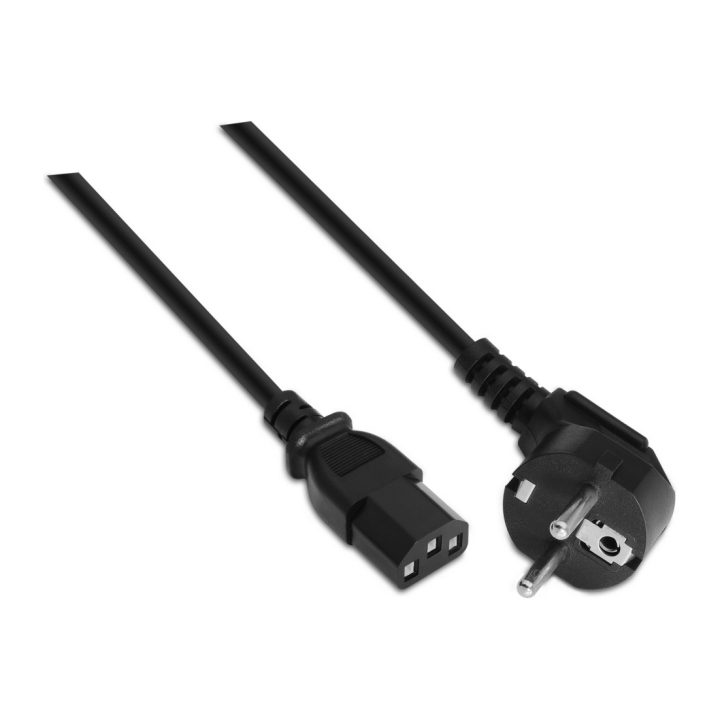 AISENS A132-0168 cable de transmisión Negro 3 m CEE7/7 C13 acoplador