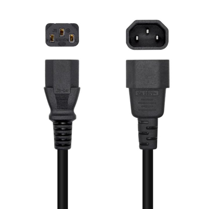 AISENS A132-0171 Transmission Cable Black 1.5 m C13 Coupler C14…