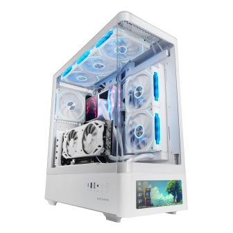 Mars Gaming MCLCDPROW caixa de computador Midi Tower Branca