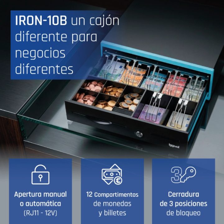 iggual Gaveta Portamoedas IRON-30B 42cm 5+7/7+5