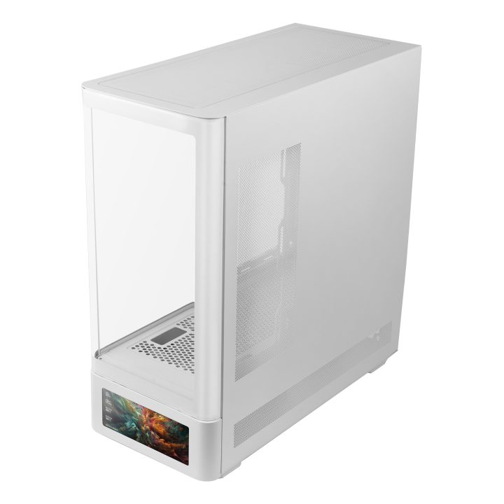Mars Gaming MCLCDPROW White Midi Tower PC Case