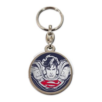 SD Toys Round Metal Keychain Superman Face DC Universe (WRN25267)