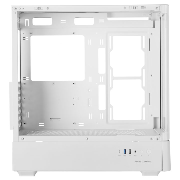 Mars Gaming MCLCDPROW White Midi Tower PC Case