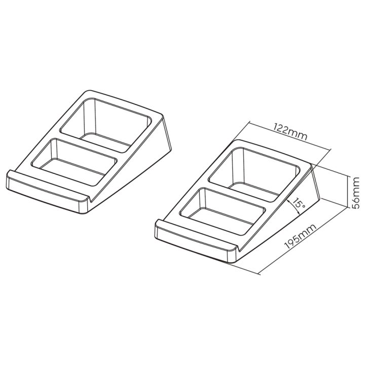 AISENS Suporte Universal de Mesa para Colunas, Preto