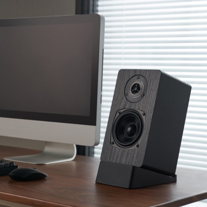 AISENS Universal Desktop Speaker Stand, Black