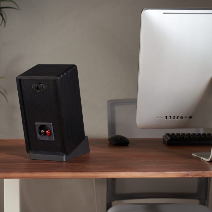 AISENS Universal Desktop Speaker Stand, Black