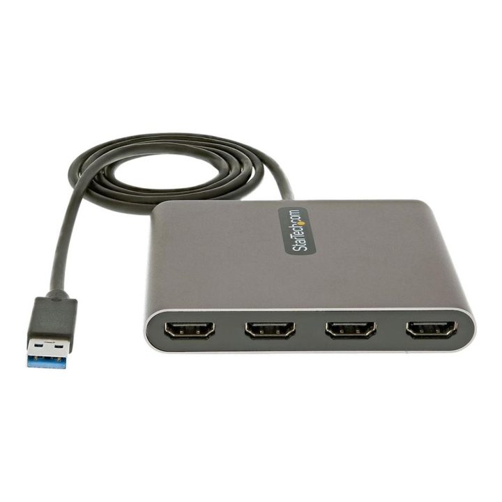 StarTech.com Adaptador USB 3.0 a 4 Puertos HDMI - Tarjeta Gráfica y…