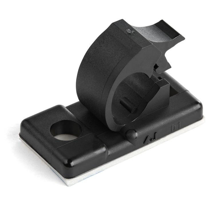 StarTech.com 100 Adhesive Cable Management Clips - Black -…