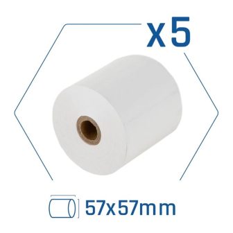 iggual Pack 5 rolos de papel térmico sem BPA 57X57mm