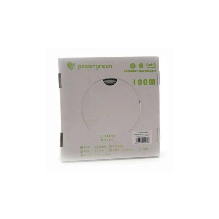 Pepegreen CAT6 Rigid Cable Reel 100m (CAB-06100-BU)