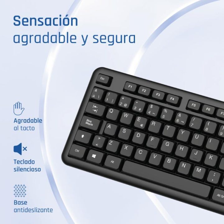 iggual Teclado USB padrão CK-OFFICE-105T preto