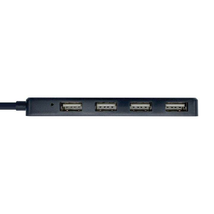 AISENS USB 2.0 Hub, Type A/M - 4 x Type A/F, Black, 30 cm